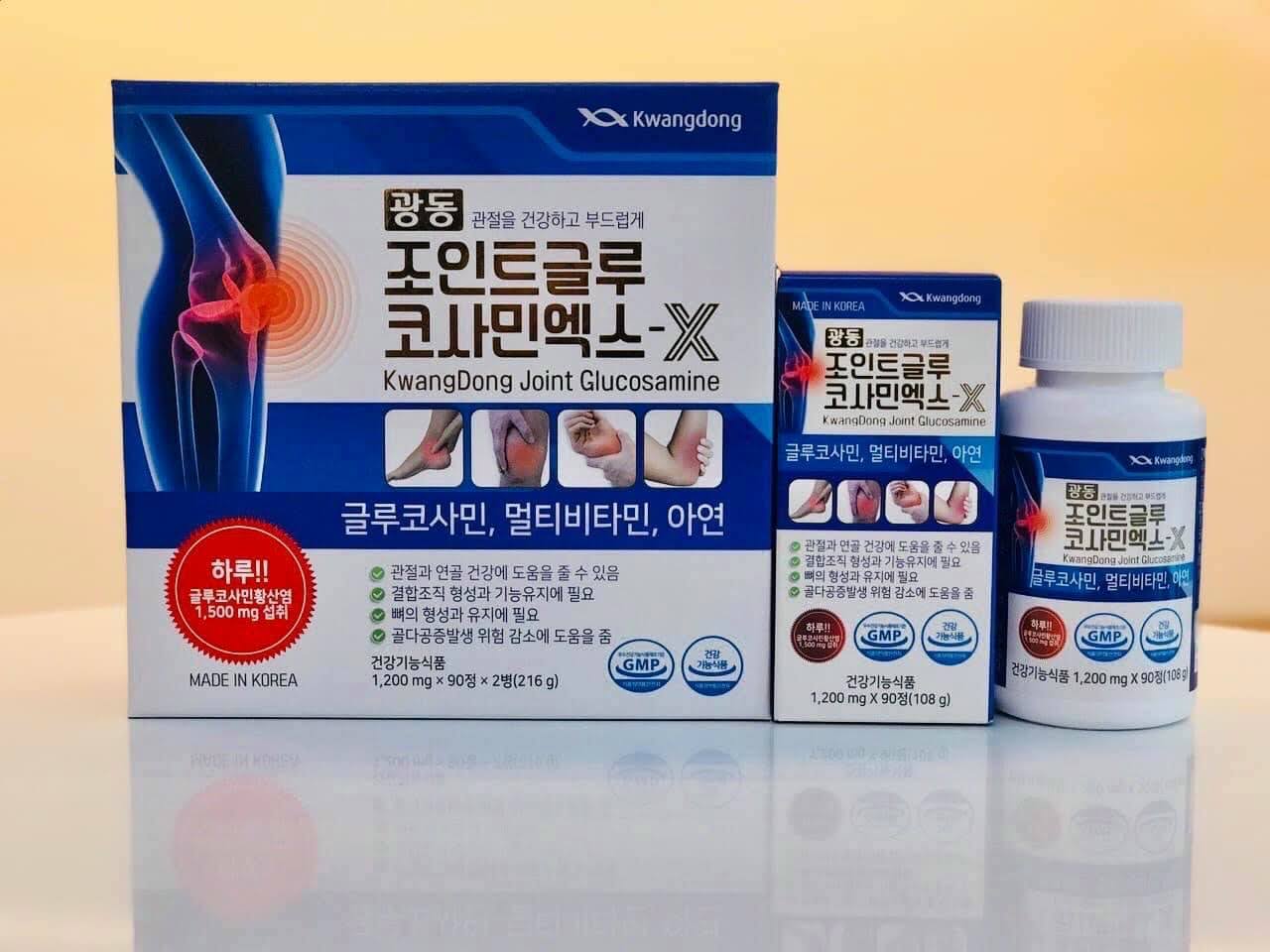 Viên uống bổ khớp Kwangdong Joint Glucosamine - hộp 2 lọ x 90v