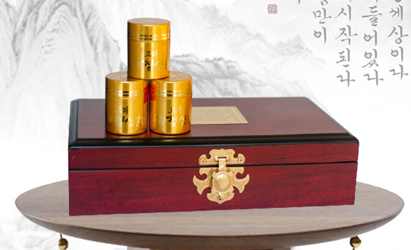 An cung Hàn Quốc Ngưu hoàng thanh tâm - Hộp gỗ 10v
