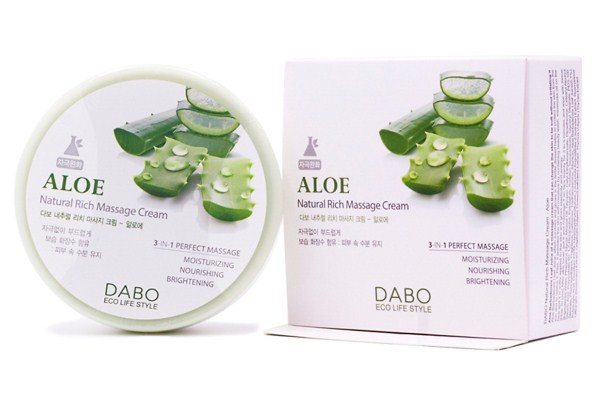 Kem massage mặt lô hội DABO ALOE Nature Rich Massage Cream 200ml