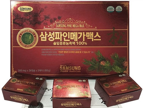 Viên tinh dầu thông đỏ Samsung Pine Mega Max 120 viên Hàn Quốc