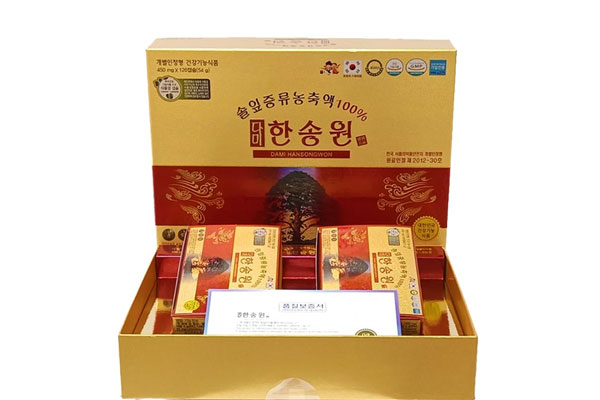 Tinh dầu thông đỏ Dami hansongwon red pine oil Hàn Quốc hộp 120v
