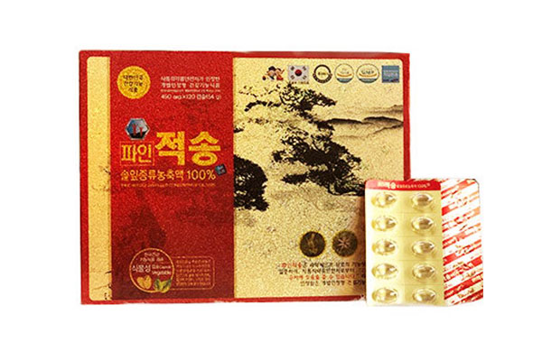Viên tinh dầu thông đỏ Hàn Quốc cao cấp Pine Jeok Song Gold - hộp 120v